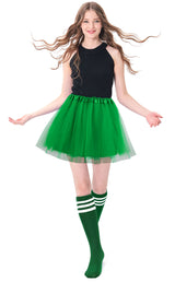 Adult Costume Accessories Set Women's Classic 4 layered Tulle Tutu Skirt Tube Socks