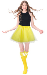 Adult Costume Accessories Set Women's Classic 4 layered Tulle Tutu Skirt Tube Socks