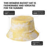 Tie Dye Bucket Hat for Women&Man Reversible Outdoor Beach Sun Hat