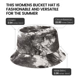 Tie Dye Bucket Hat for Women&Man Reversible Outdoor Beach Sun Hat