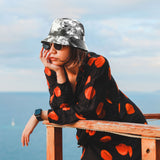 Tie Dye Bucket Hat for Women&Man Reversible Outdoor Beach Sun Hat