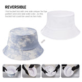 Tie Dye Bucket Hat for Women&Man Reversible Outdoor Beach Sun Hat