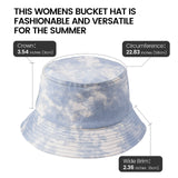 Tie Dye Bucket Hat for Women&Man Reversible Outdoor Beach Sun Hat