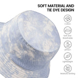 Tie Dye Bucket Hat for Women&Man Reversible Outdoor Beach Sun Hat