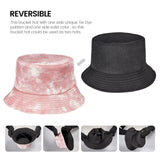 Tie Dye Bucket Hat for Women&Man Reversible Outdoor Beach Sun Hat