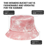 Tie Dye Bucket Hat for Women&Man Reversible Outdoor Beach Sun Hat