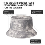 Tie Dye Bucket Hat for Women&Man Reversible Outdoor Beach Sun Hat