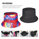 Tie Dye Bucket Hat for Women&Man Reversible Outdoor Beach Sun Hat