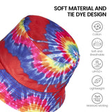 Tie Dye Bucket Hat for Women&Man Reversible Outdoor Beach Sun Hat