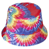 Tie Dye Bucket Hat for Women&Man Reversible Outdoor Beach Sun Hat