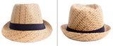 Men/Women Summer Short Brim Straw Fedora