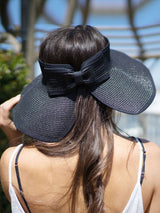 Women Roll Up Foldable Wide Brim Sun Visor Straw Hat