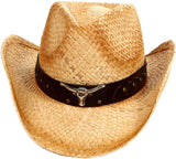 Kid's Costume Party Cowboy Straw Hat with Decorated Headband