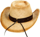 Kid's Costume Party Cowboy Straw Hat with Decorated Headband
