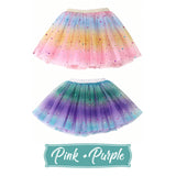 Baby Girl's Rainbow Tutu Skirt 4-Layer Tulle Princess Ballet Dress