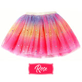 Baby Girl's Rainbow Tutu Skirt 4-Layer Tulle Princess Ballet Dress